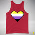 Nonbinary Pride Pixel Heart Premium Tank Top - Red